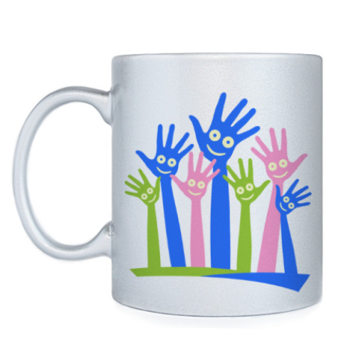 Кружка с принтом Hands Up