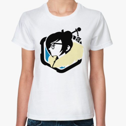 Классическая футболка с принтом Overwatch Mei (Мэй)