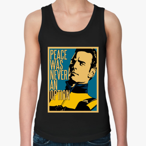 Женская майка с принтом NEVER AN OPTION / Magneto / X-Men Propaganda