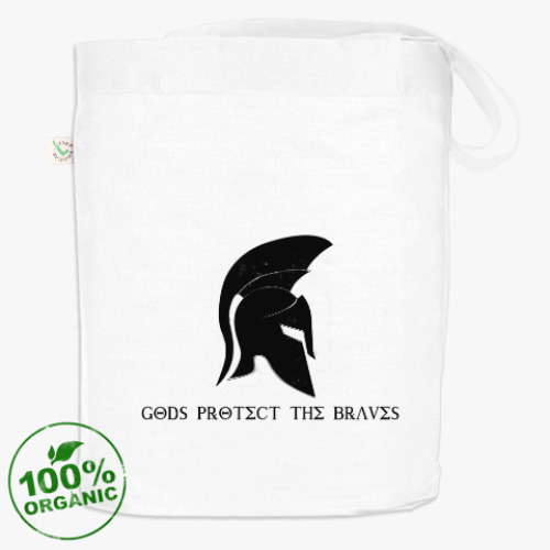 Сумка шоппер с принтом Gods protect the braves