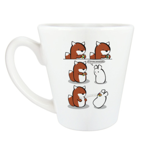 Чашка Латте с принтом Кубик Рубика | Rubiks Cube