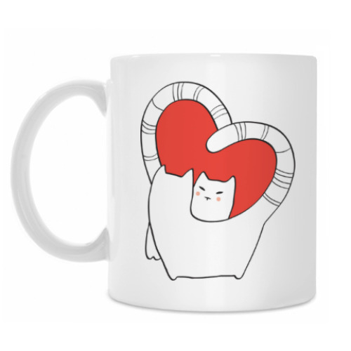 Кружка с принтом Котолюбовь