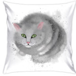 Серый кот, кошка