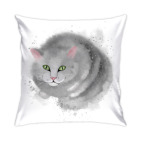 Серый кот, кошка