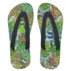 Шлёпанцы Листья, паттерн