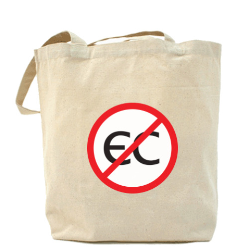 Сумка шоппер с принтом Знак Нет ЕС!