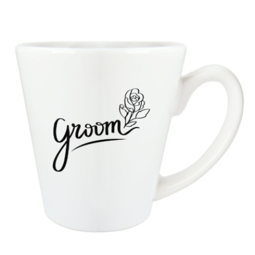 Чашка Латте с принтом Свадебная тематика. Wedding