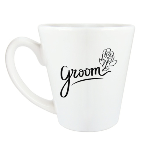 Чашка Латте с принтом Свадебная тематика. Wedding