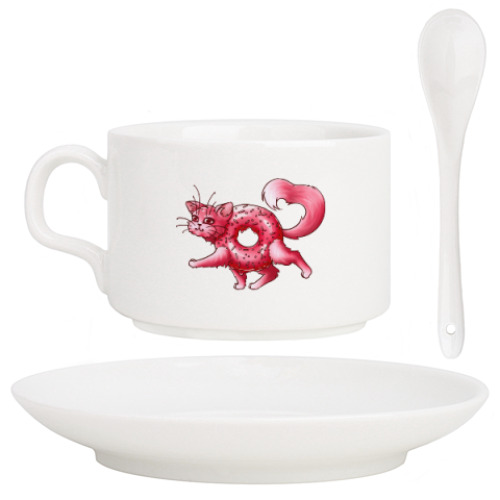 Кофейный набор с принтом Котопончик