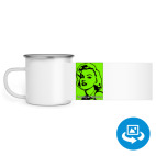 Кружка металлическая белая (круговая запечатка)