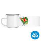 Кружка металлическая белая (круговая запечатка)