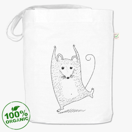 Сумка шоппер с принтом Мышонок Спэйси