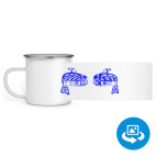 Кружка металлическая белая (круговая запечатка)