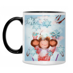 Кружка двухцветная