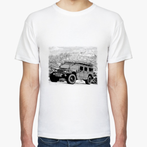 Футболка с принтом Армейский Хамер