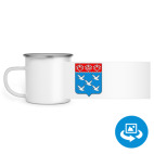 Кружка металлическая белая (круговая запечатка)