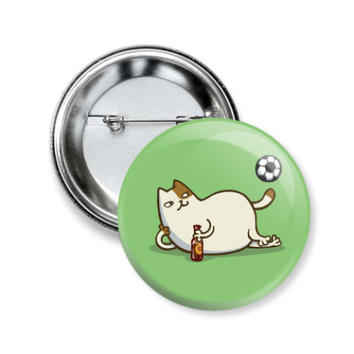 Значок 50мм с принтом Пятничный Котик №16