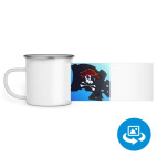 Кружка металлическая белая (круговая запечатка)