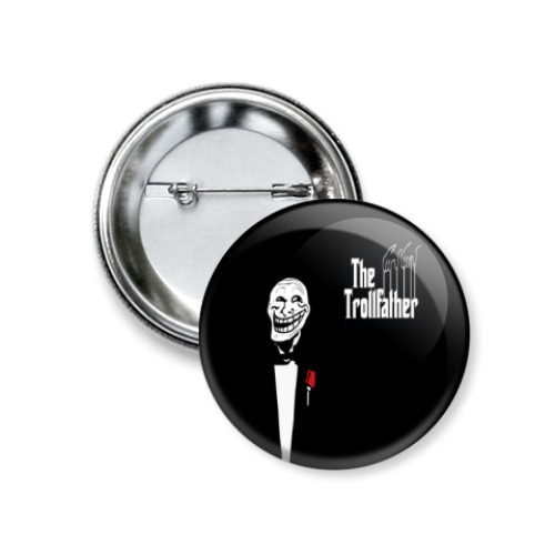 Значок 37мм с принтом Троль Значок от Алекс