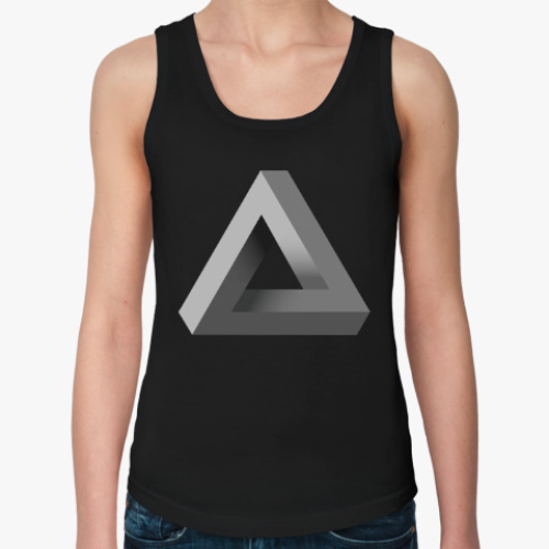 Женская майка с принтом Невозможный Треугольник 3D