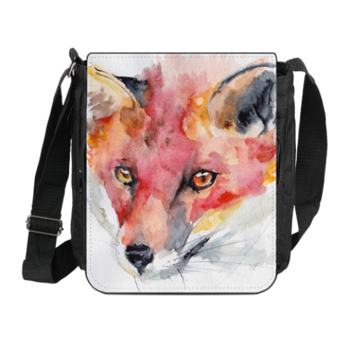 Сумка на плечо (мини-планшет) с принтом Лис