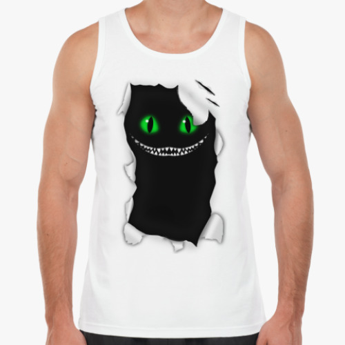 Майка с принтом Чеширский кот