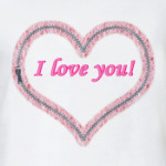 Сердце на молнии 'Ай лав ю'