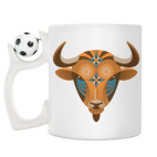 Кружка с футбольным мячиком