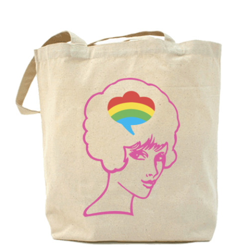 Сумка шоппер с принтом Rainbow