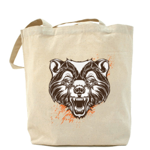 Сумка шоппер с принтом Медведь