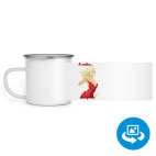 Кружка металлическая белая (круговая запечатка)