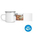 Кружка металлическая белая (круговая запечатка)