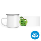 Кружка металлическая белая (круговая запечатка)