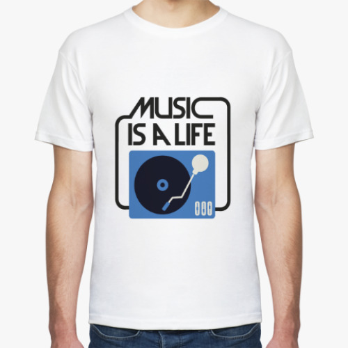 Футболка с принтом Music is a Life