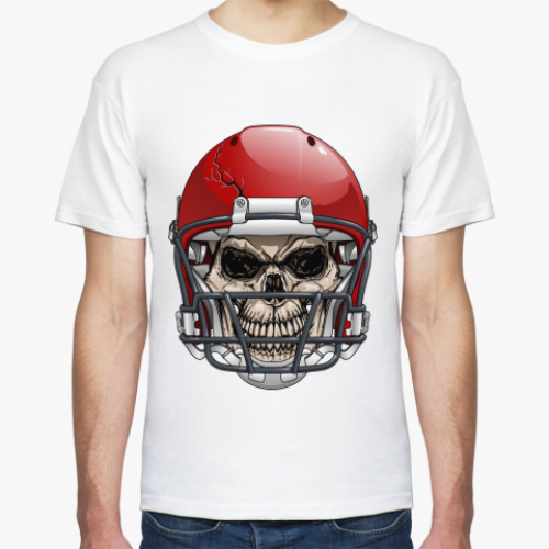 Футболка с принтом Череп в шлеме