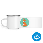 Кружка металлическая белая (круговая запечатка)