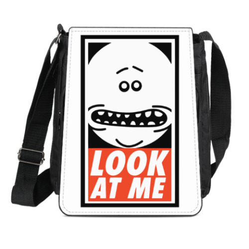 Сумка-планшет с принтом Посмотри на меня