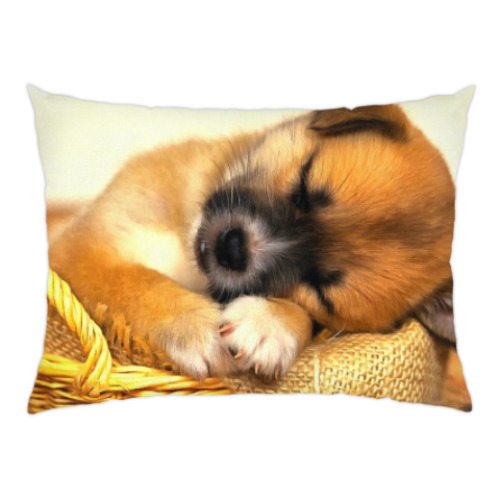 Подушка с принтом Щенок