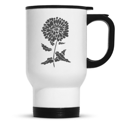 Кружка-термос с принтом Цветок