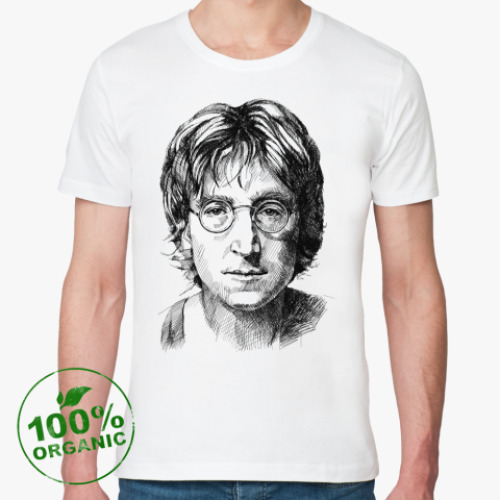 Футболка из органик-хлопка с принтом  Джон Леннон