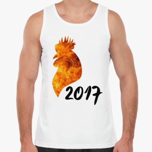 Майка с принтом Огненный петух 2017