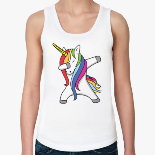 Женская майка с принтом Единорог Дэб