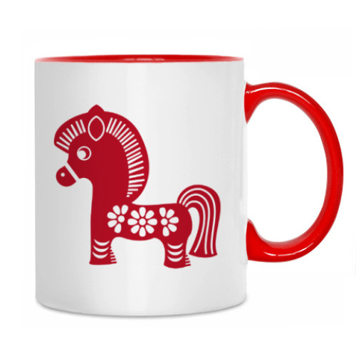 Кружка с принтом Лошадка