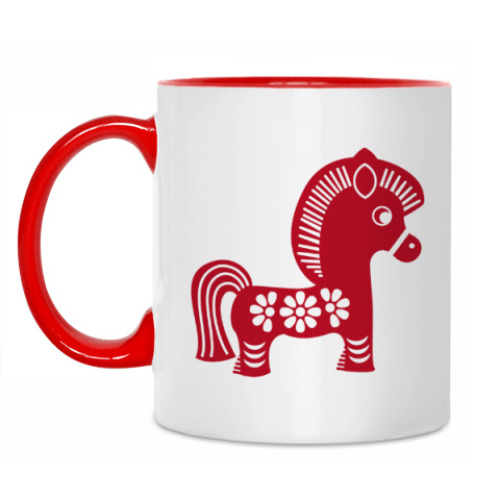 Кружка с принтом Лошадка