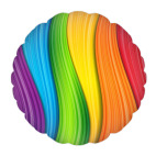 Подушка &quot;круг&quot;, 35x35 см Rainbow Wave