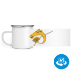 Кружка металлическая белая (круговая запечатка)