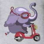 Микрослон на мопеде