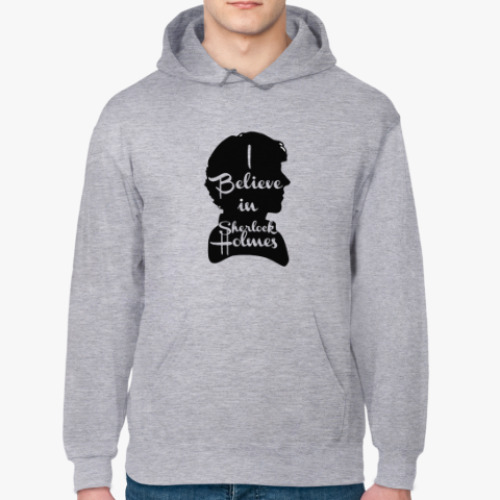 Толстовка худи с принтом I Believe In Sherlock Holmes