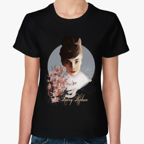 Женская футболка с принтом Audrey Hepburn