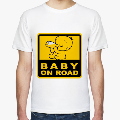 Футболка с принтом Baby On Road